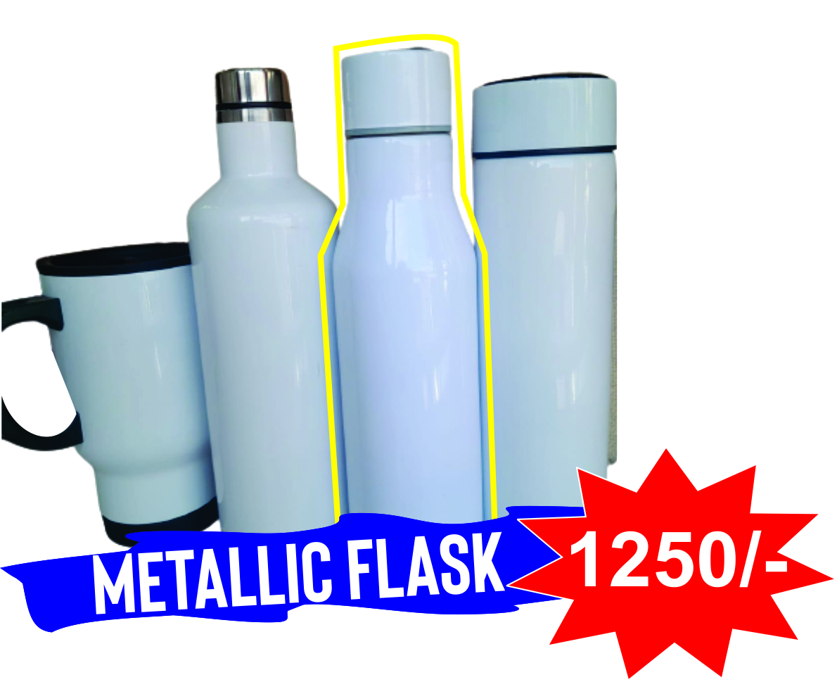 metallic flask